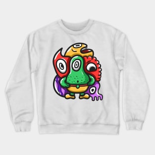 Alien Monster Doodle Crewneck Sweatshirt